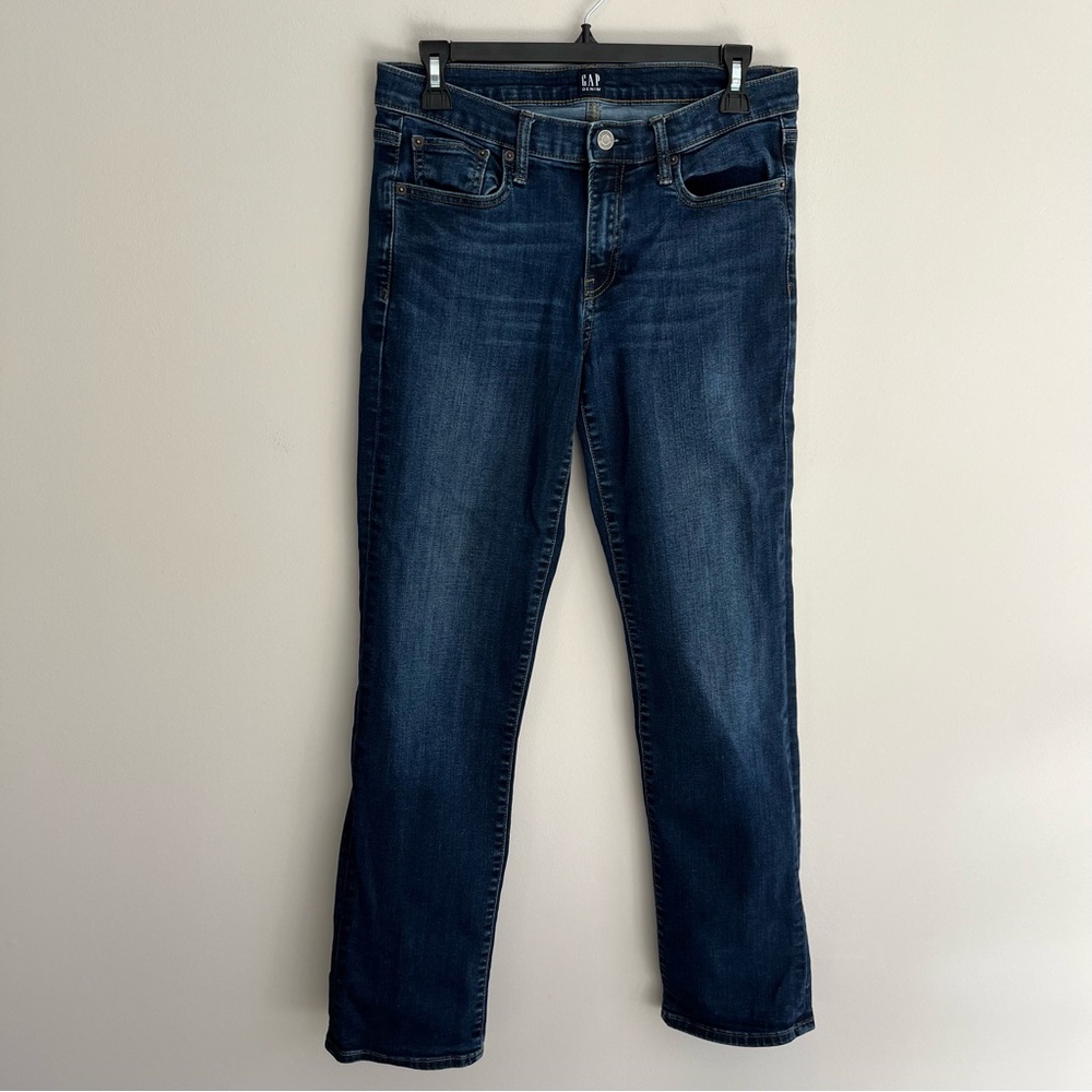 GAP Denim Women's Dark Blue Straight Leg Classic Jeans size 29